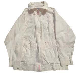 Vintage 90s Pan Asia Pink Retro  Kawaii CottageCore Windbreaker Jacket